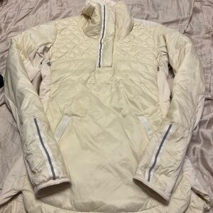 Lululemon What The Fluff Cream Quilted Pullover Jacket
